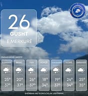 Moti në Shqipëri, vranët dhe reshje shiu Moti në Shqipëri, vranët dhe reshje shiu