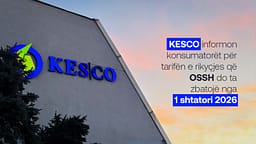 KESCO informon konsumatorët për tarifën e rikyçjes që OSSH do ta zbatojë nga 1 shtatori 2026 KESCO informon konsumatorët për tarifën e rikyçjes që OSSH do ta zbatojë nga 1 shtatori 2026