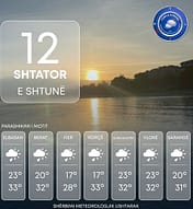 Moti në Shqipëri, reshje shiu e shkarkesa elektrike Moti në Shqipëri, reshje shiu e shkarkesa elektrike
