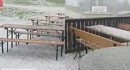 Stuhi të forta me breshër godasin Austrinë dhe Slloveninë, pamje Stuhi të forta me breshër godasin Austrinë dhe Slloveninë, pamje