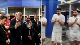 Presidenti i FIFA-s me një gjest të pazakontë, hyn në zhveshtoren e Iranit dhe iu mban fjalim Presidenti i FIFA-s me një gjest të pazakontë, hyn në zhveshtoren e Iranit dhe iu mban fjalim