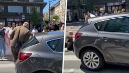 Burri godet një qytetar me makinën e tij gjatë heshtjes së studentëve të Fakultetit Juridik në Beograd Burri godet një qytetar me makinën e tij gjatë heshtjes së studentëve të Fakultetit Juridik në Beograd