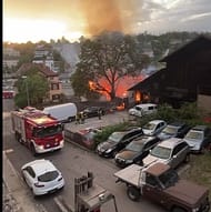 Shpërthim dhe zjarr i madh në Schaffhausen të Zvicrës, dridhjet u ndjenë në zonën përreth Shpërthim dhe zjarr i madh në Schaffhausen të Zvicrës, dridhjet u ndjenë në zonën përreth