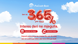 Depozitë e re promocionale nga ProCredit Banka me normë interesi fikse deri në 3,65% Depozitë e re promocionale nga ProCredit Banka me normë interesi fikse deri në 3,65%