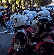 Protesta pranë Kuvendit, shoqërohen dy persona – tentuan të thyenin rrethimin e Policisë Protesta pranë Kuvendit, shoqërohen dy persona – tentuan të thyenin rrethimin e Policisë