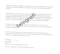 PDK me kërkesë të re drejtuar Deharit: Seanca konstituive të thirret nesër PDK me kërkesë të re drejtuar Deharit: Seanca konstituive të thirret nesër