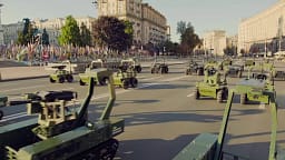 Pa ushtarë e pa tanke: Ukraina shfaq robotët dhe dronët në paradën e saj të pazakontë ushtarake Pa ushtarë e pa tanke: Ukraina shfaq robotët dhe dronët në paradën e saj të pazakontë ushtarake