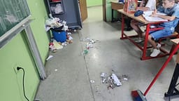 LVV-ja kritikon kushtet në shkollën “Ismail Qemali”: Fëmijët në banka, mbeturinat nëpër klasa LVV-ja kritikon kushtet në shkollën “Ismail Qemali”: Fëmijët në banka, mbeturinat nëpër klasa