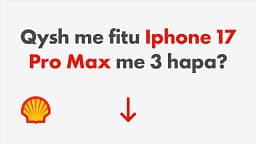 Edhe pak ditë për të fituar iPhone 17 Pro Max me Shell Edhe pak ditë për të fituar iPhone 17 Pro Max me Shell