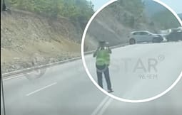 Aksident mes dy veturave në magjistralen Prishtinë-Gjilan, pamje Aksident mes dy veturave në magjistralen Prishtinë-Gjilan, pamje