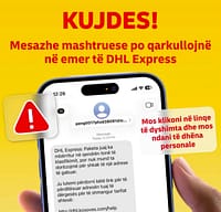 Tentativë për mashtrim ndaj klientëve të DHL Kosova – kujdes nga mesazhet e rreme Tentativë për mashtrim ndaj klientëve të DHL Kosova – kujdes nga mesazhet e rreme
