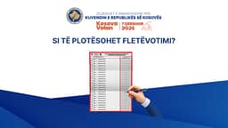 Si të plotësohet fletëvotimi për zgjedhjet e parakohshme? Si të plotësohet fletëvotimi për zgjedhjet e parakohshme?