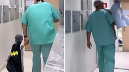 Kirurgu pediatrik mahnit botën, vesh fëmijët si superheronj para operacionit Kirurgu pediatrik mahnit botën, vesh fëmijët si superheronj para operacionit
