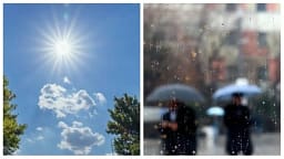 Temperaturat e larta shoqërohen me reshje, si pritet moti sot në vend Temperaturat e larta shoqërohen me reshje, si pritet moti sot në vend