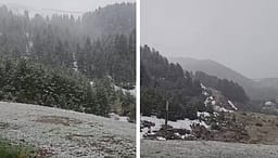 10 ditë para qershorit, reshjet e bores e zënë në befasi Brezovicën, pamje 10 ditë para qershorit, reshjet e bores e zënë në befasi Brezovicën, pamje