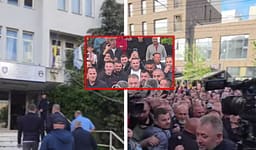 Sami Lushtaku hyn në Polici të Skënderajt, pritet të intervistohet – turma e mbështet Sami Lushtaku hyn në Polici të Skënderajt, pritet të intervistohet – turma e mbështet